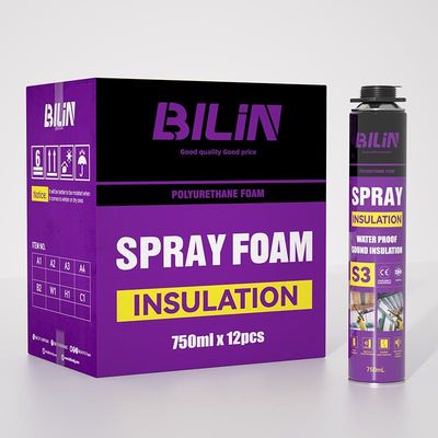 750ml Spray PU Foam Flame Retardant Polyurethane Expanding Foam Lightweight