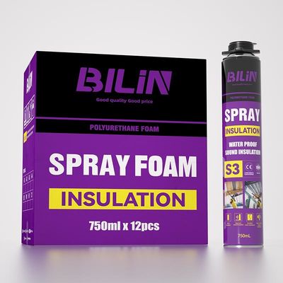 Single Component Polyurethane Expanding Foam Spray Quick Curing Portable