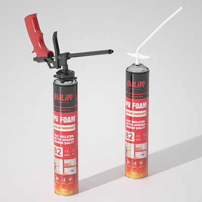 B2 Fire Retardant PU Foam Aerosol Straw Type Flame Retardant Polyurethane Sealant
