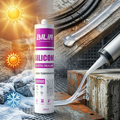 Qualität Hochbeständiger Acetoxy-Silikon-Klebedichtstoff, der für raue Bedingungen entwickelt wurde und Haftung und Alterungsbeständigkeit bietet Fabrik