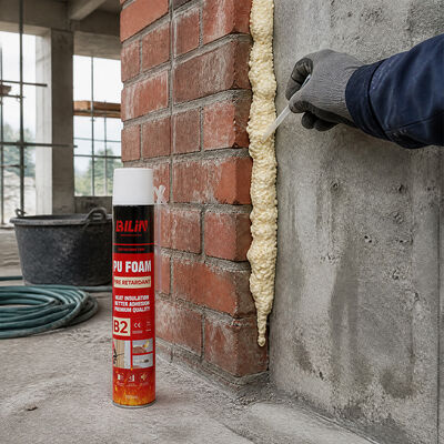 Qualität Hochdichter PU-Schaum der Güteklasse B2, feuerfester Polyurethan-Sprühschaum zum Füllen von Baulücken Fabrik